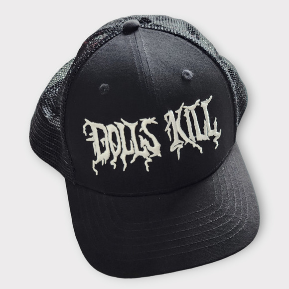 Dolls Kill Trucker Hat Embroidered Logo Snap Back Baseball Cap - Picture 5 of 10